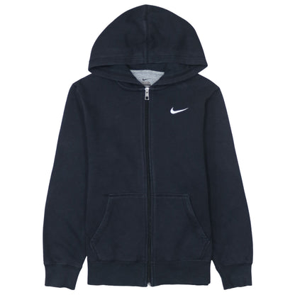 Nike Boys Black Full Zip Hoodie L 12-13 Years Fleece Sweatshirt