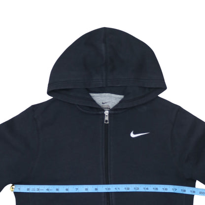 Nike Boys Black Full Zip Hoodie L 12-13 Years Fleece Sweatshirt