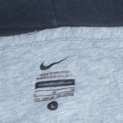 Nike Boys Black Full Zip Hoodie L 12-13 Years Fleece Sweatshirt