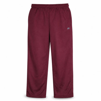 Russell Men's Red Sweatpants L 36in Elastic Waist Fleece Trousers