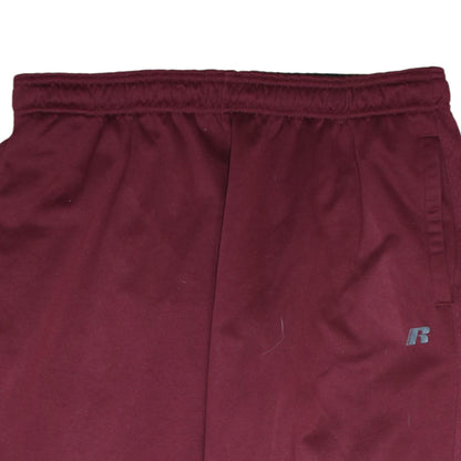 Russell Men's Red Sweatpants L 36in Elastic Waist Fleece Trousers