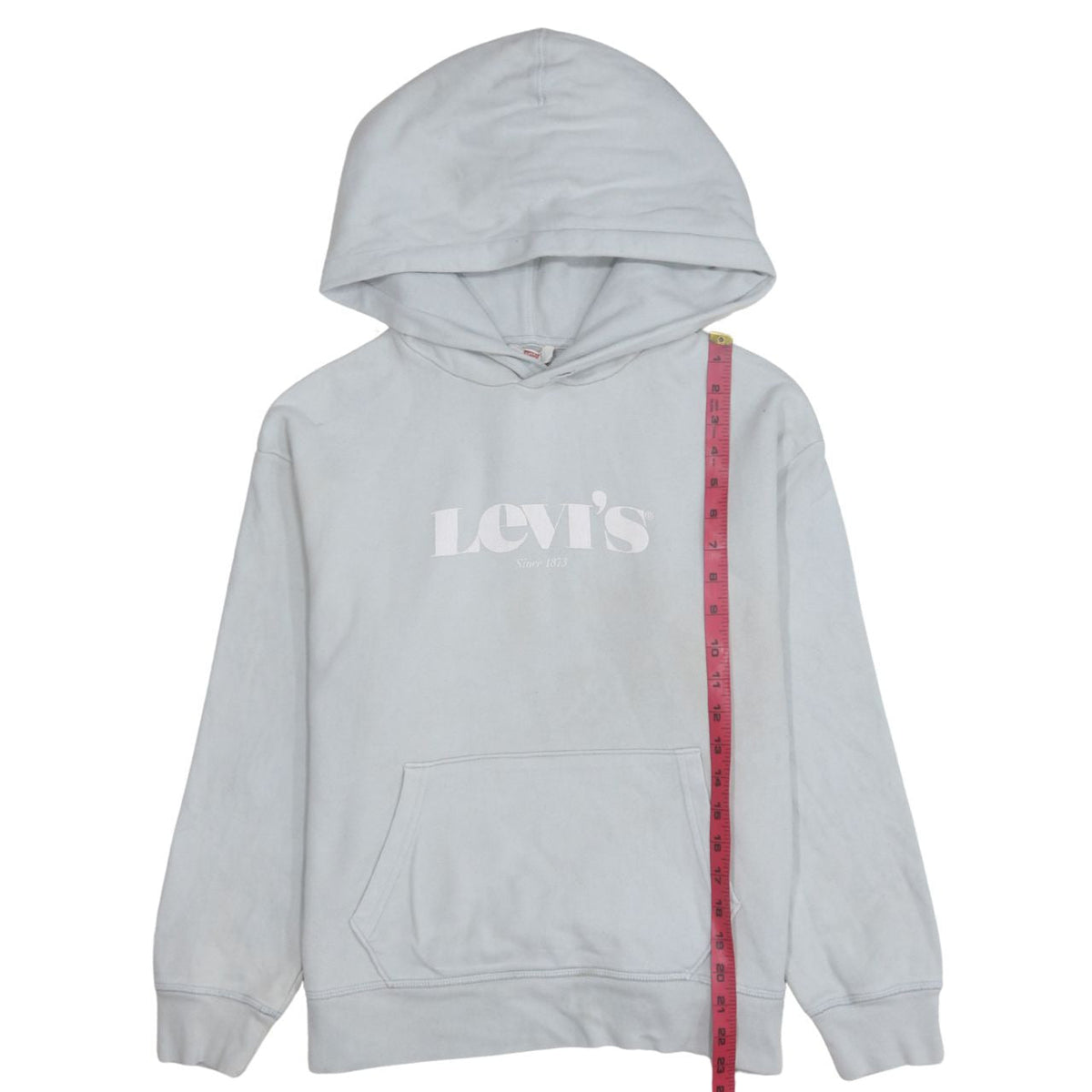 Levi's Teens Grey XS Pullover Hoodie with Logo Front Pocket