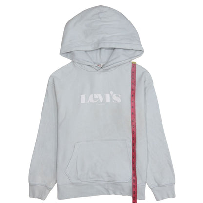 Levi's Teens Grey XS Pullover Hoodie with Logo Front Pocket