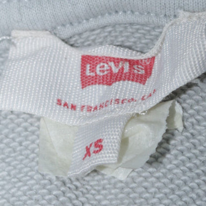Levi's Teens Grey XS Pullover Hoodie with Logo Front Pocket
