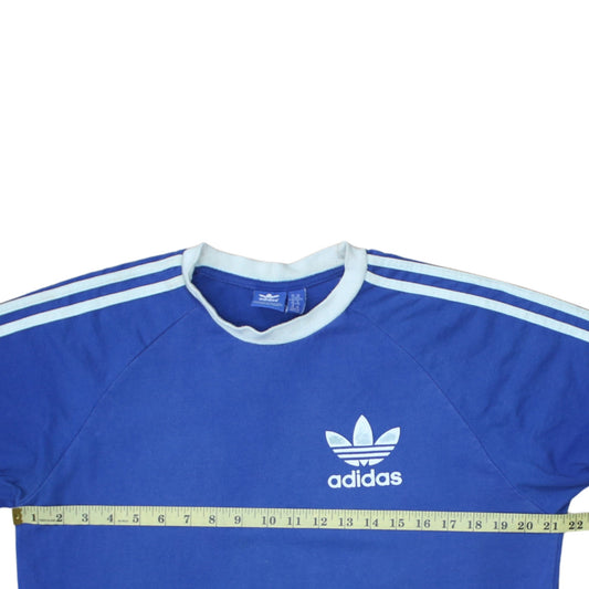 Adidas Men's Blue XL Retro Sports T-Shirt Crew Neck