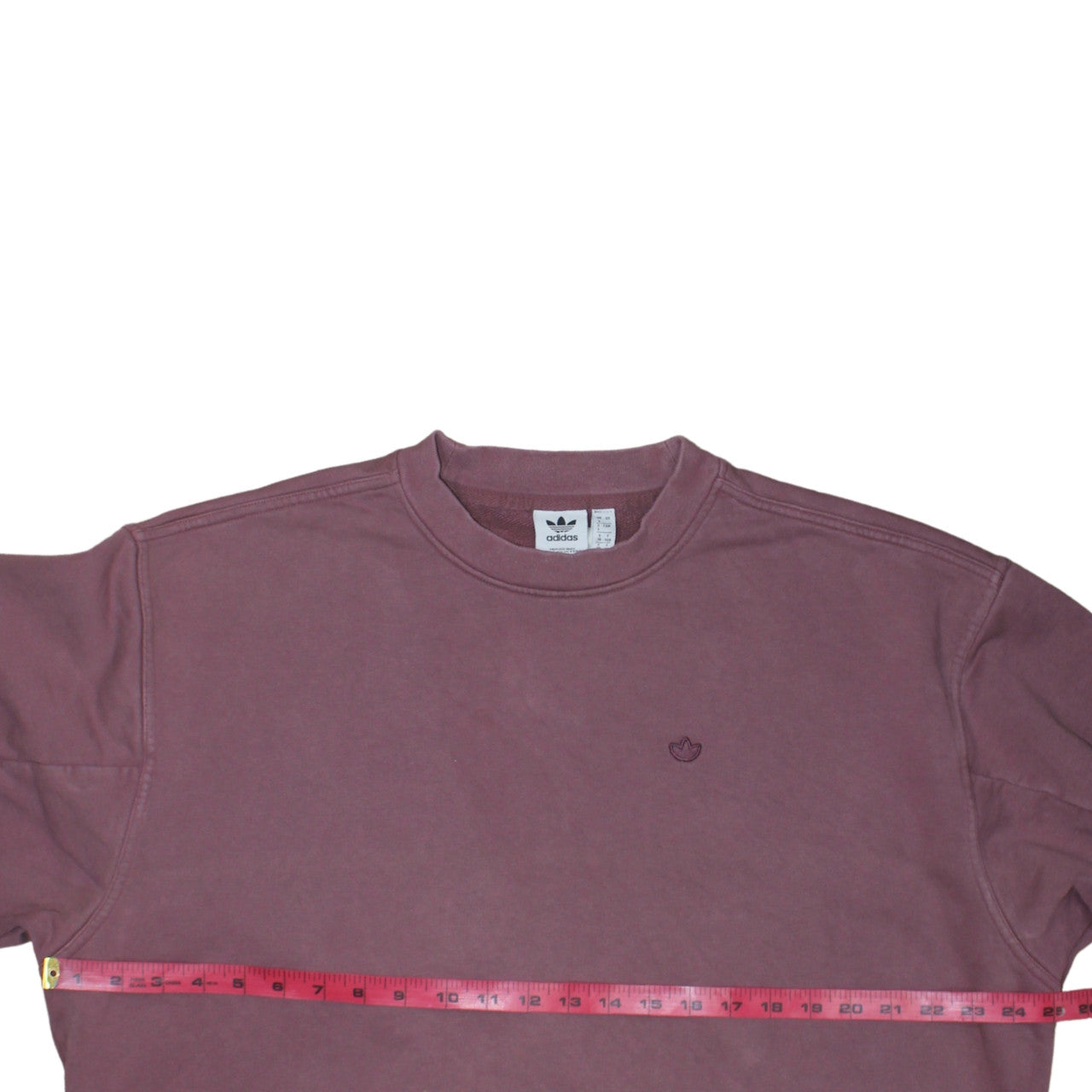 Adidas Originals Womens Mauve Cotton Crew Neck Sweatshirt Size 14