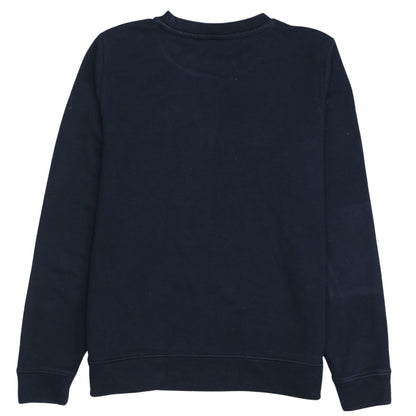 Tommy Hilfiger Womens Navy XS Sequin Logo Pullover Sweatshirt