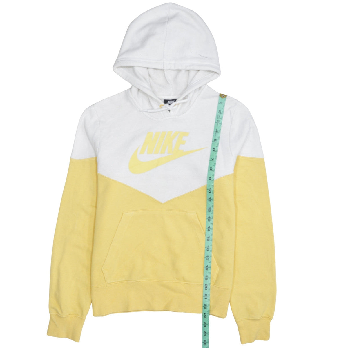 Nike Women's Yellow & White Pullover Hoodie Size S