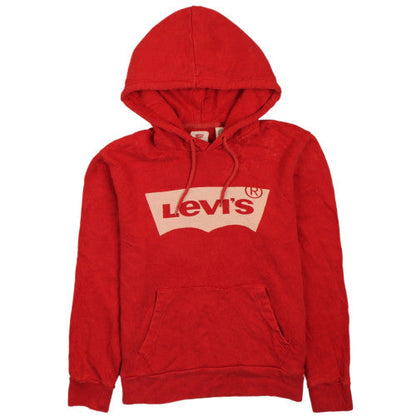 Levi's Men's Red Pullover Hoodie Small Classic Logo Fleece