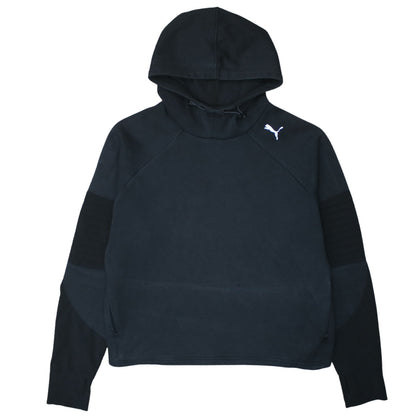 Puma Womens Black XL Relaxed Fit Pullover Hoodie