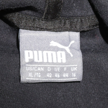 Puma Womens Black XL Relaxed Fit Pullover Hoodie