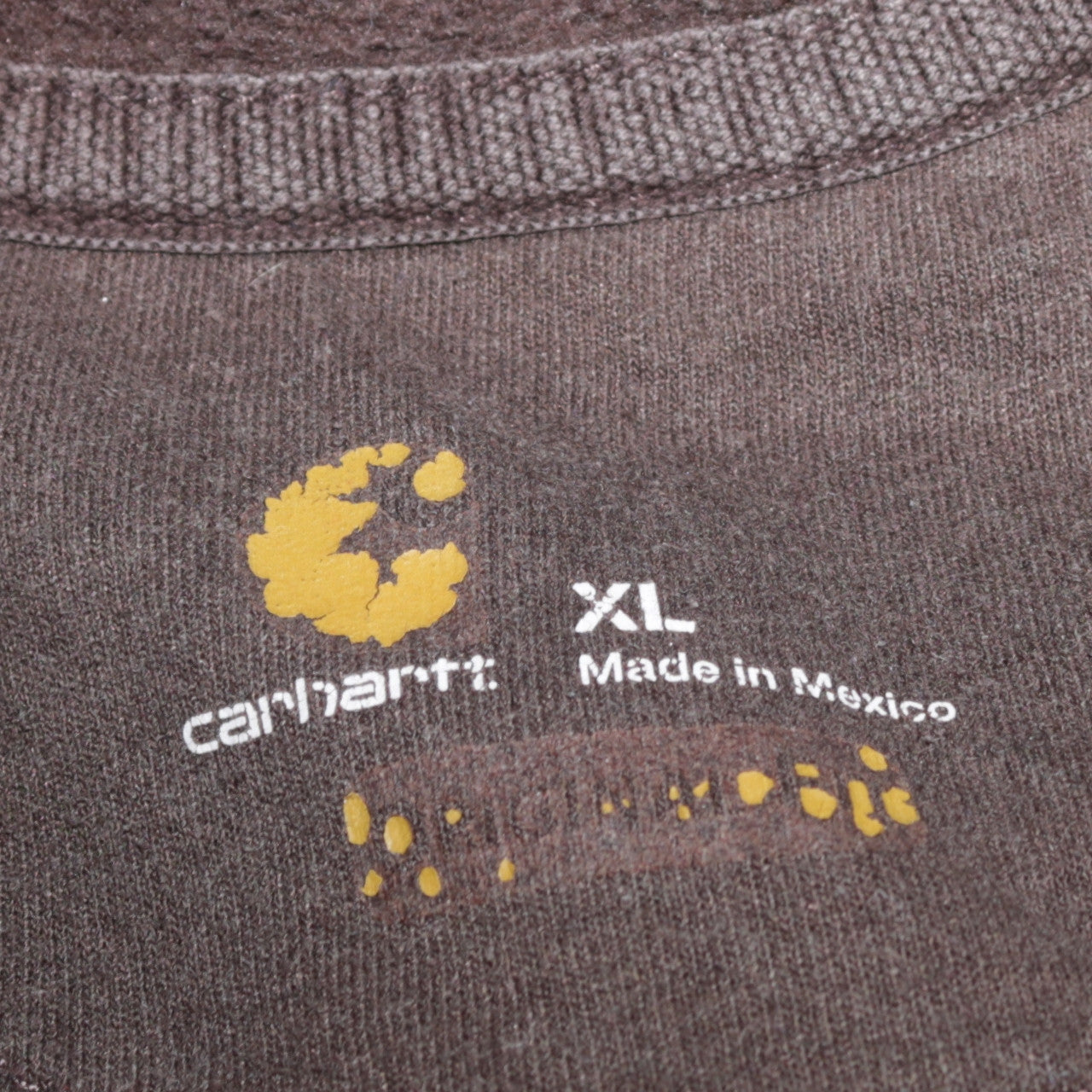 Carhartt Men's Brown XL Pullover Hoodie Workwear Fleece