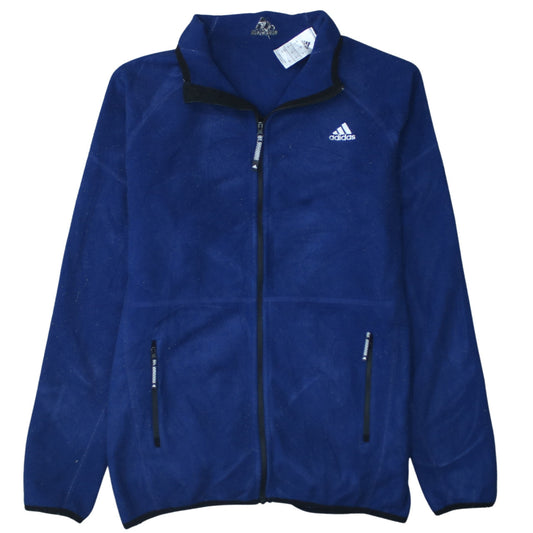 Adidas Men’s Blue Fleece Full Zip Sports Jacket Size L
