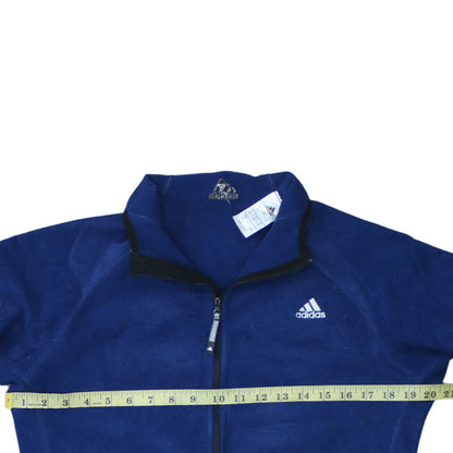 Adidas Men’s Blue Fleece Full Zip Sports Jacket Size L