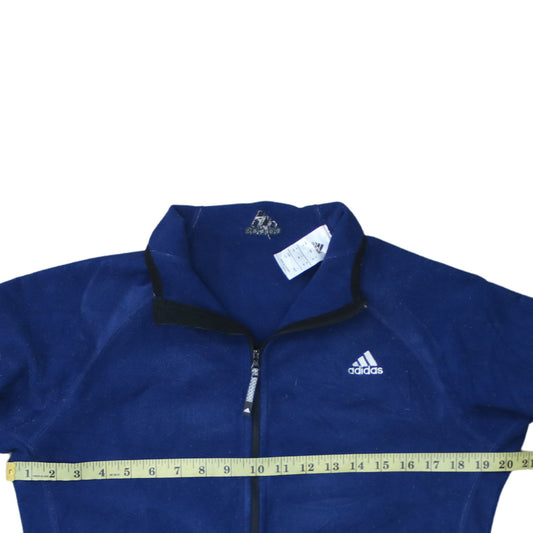 Adidas Men’s Blue Fleece Full Zip Sports Jacket Size L