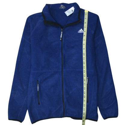 Adidas Men’s Blue Fleece Full Zip Sports Jacket Size L