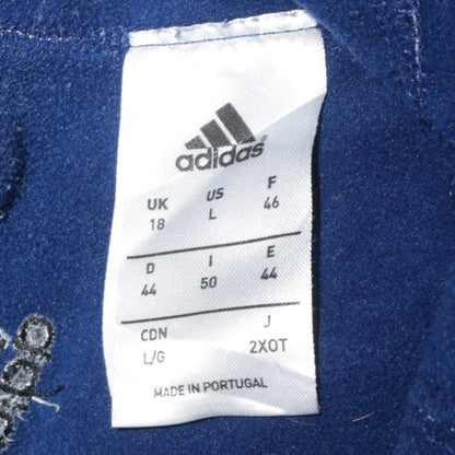 Adidas Men’s Blue Fleece Full Zip Sports Jacket Size L