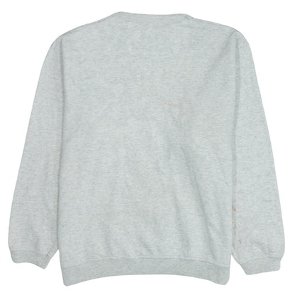 Champion Men's Grey Logo Pullover Sweatshirt Size L Regular Fit