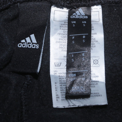 adidas Men's Black Jogger Sweatpants S Regular Fit Fleece Striped