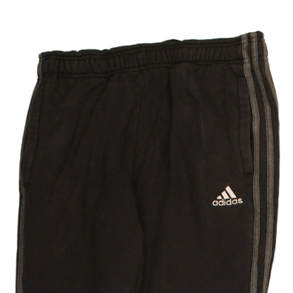 adidas Men's Black Jogger Sweatpants S Regular Fit Fleece Striped