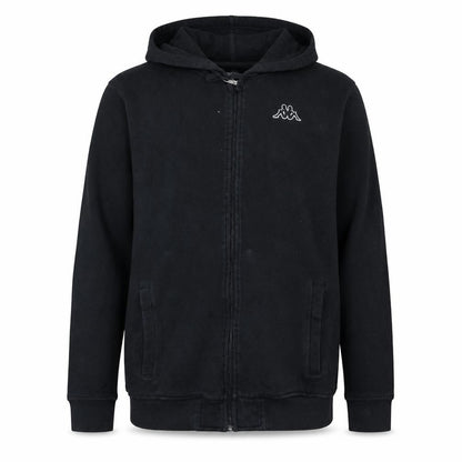 Kappa Men’s Black Full Zip Hoodie L Fleece Sportswear