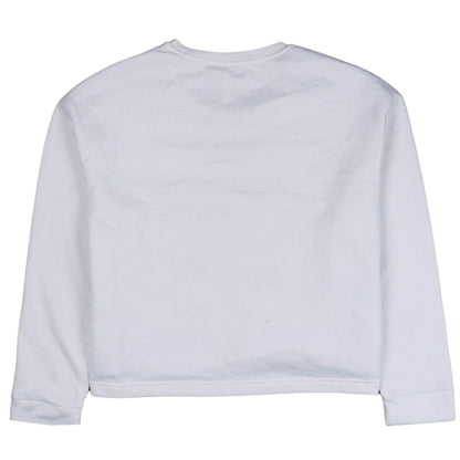Adidas Women's White XL Crew Neck Pullover Sweatshirt Logo Print
