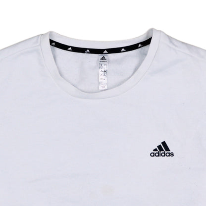 Adidas Women's White XL Crew Neck Pullover Sweatshirt Logo Print