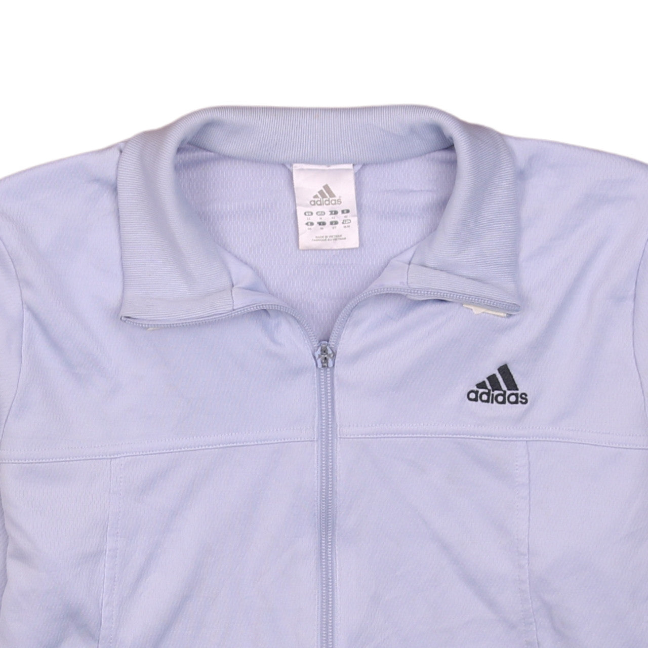 Adidas Girls Blue Track Jacket Size 14 Zip Up Sports Activewear