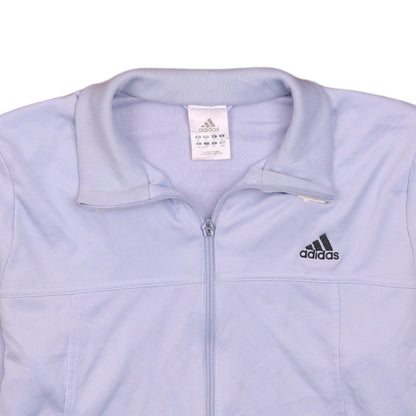 Adidas Girls Blue Track Jacket Size 14 Zip Up Sports Activewear