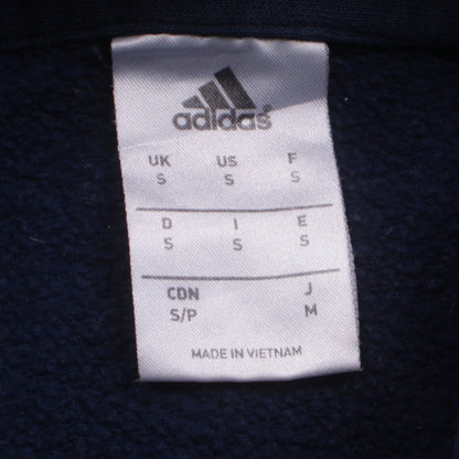 adidas Men's Blue Pullover Hoodie Small Sports Fleece Logo