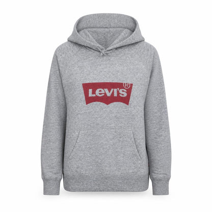 Levi's Women's Grey Pullover Hoodie XS Logo Cotton Blend Casual