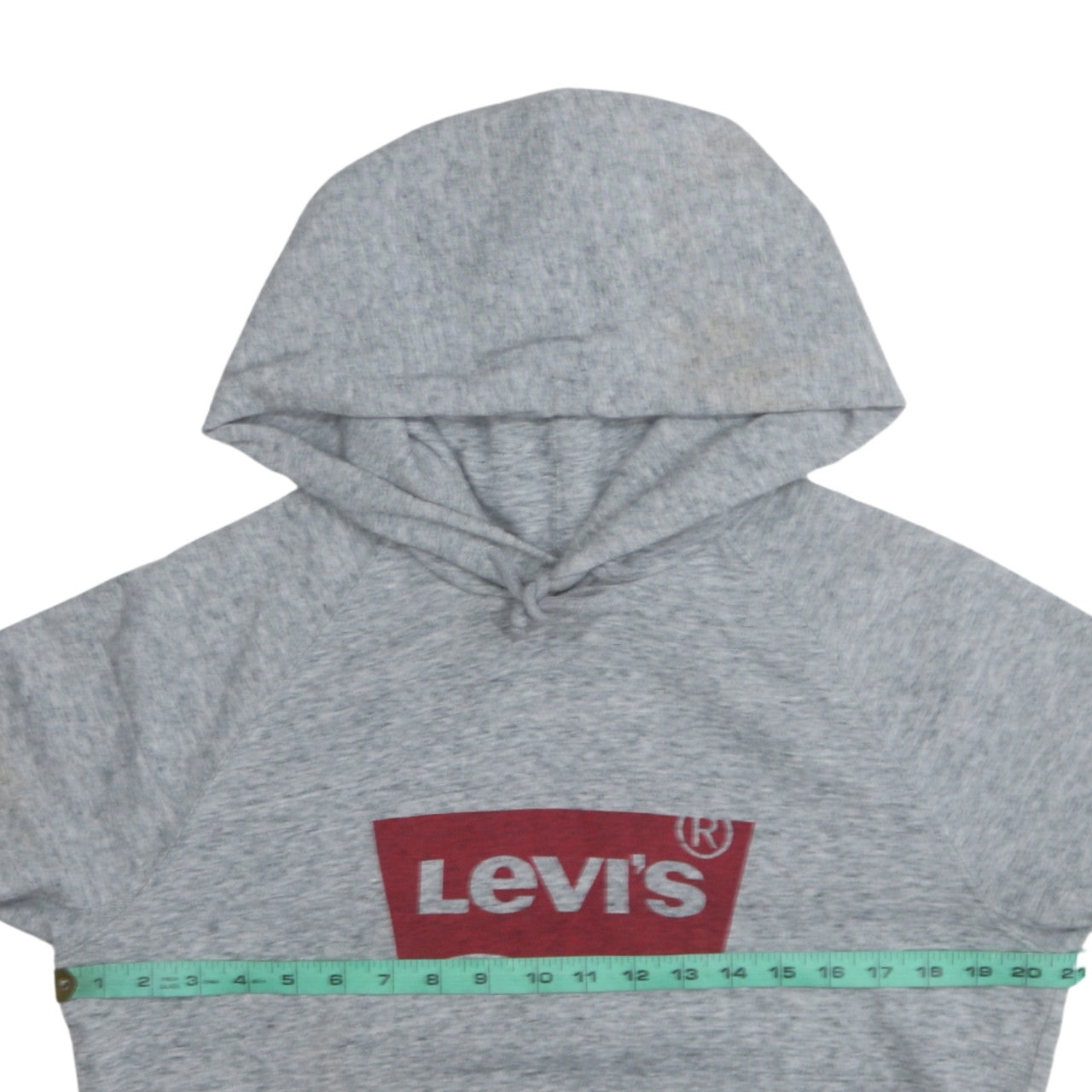 Levi's Women's Grey Pullover Hoodie XS Logo Cotton Blend Casual