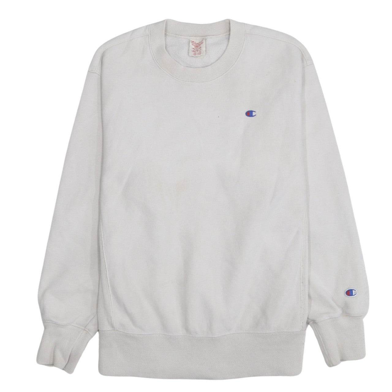 Champion Men's White Medium Reverse Weave Sweatshirt Pullover