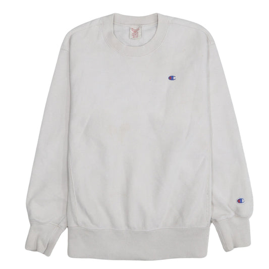 Champion Men's White Medium Reverse Weave Sweatshirt Pullover