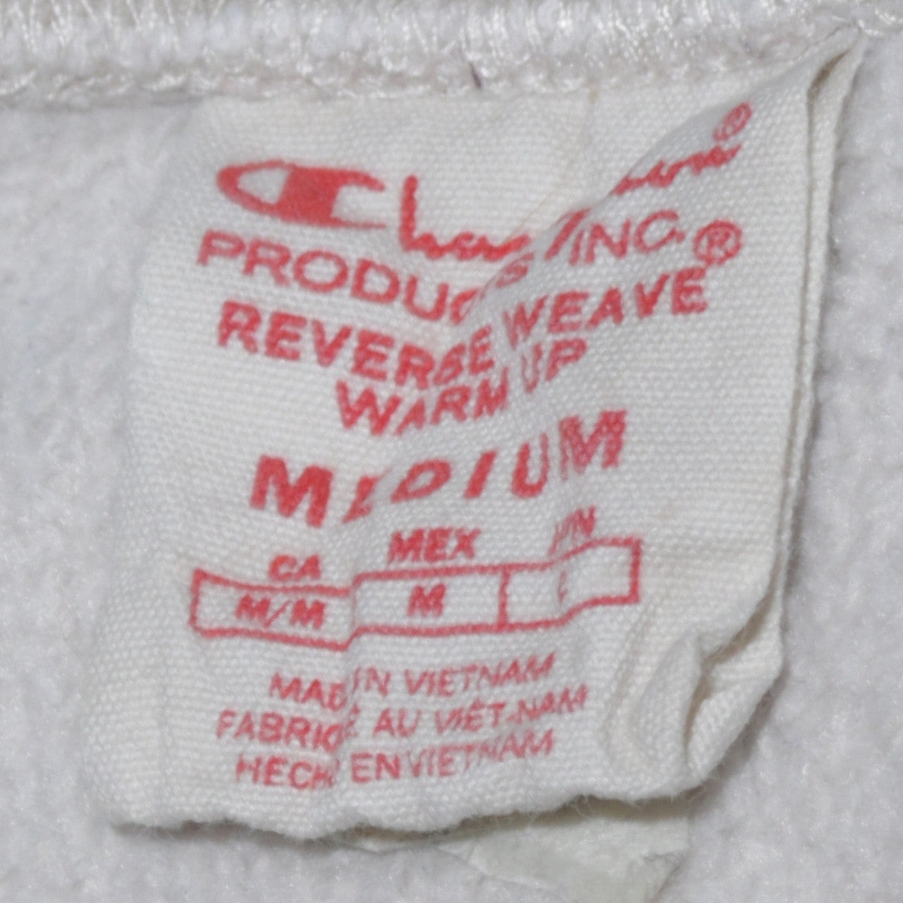 Champion Men's White Medium Reverse Weave Sweatshirt Pullover