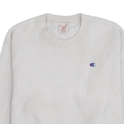 Champion Men's White Medium Reverse Weave Sweatshirt Pullover