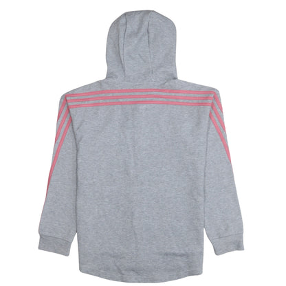 Adidas Girls Grey Full Zip Hoodie 13-14 Years Sports Hooded Sweatshirt