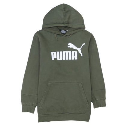 Puma Men's Green Hoodie Small Pullover Logo Sweatshirt