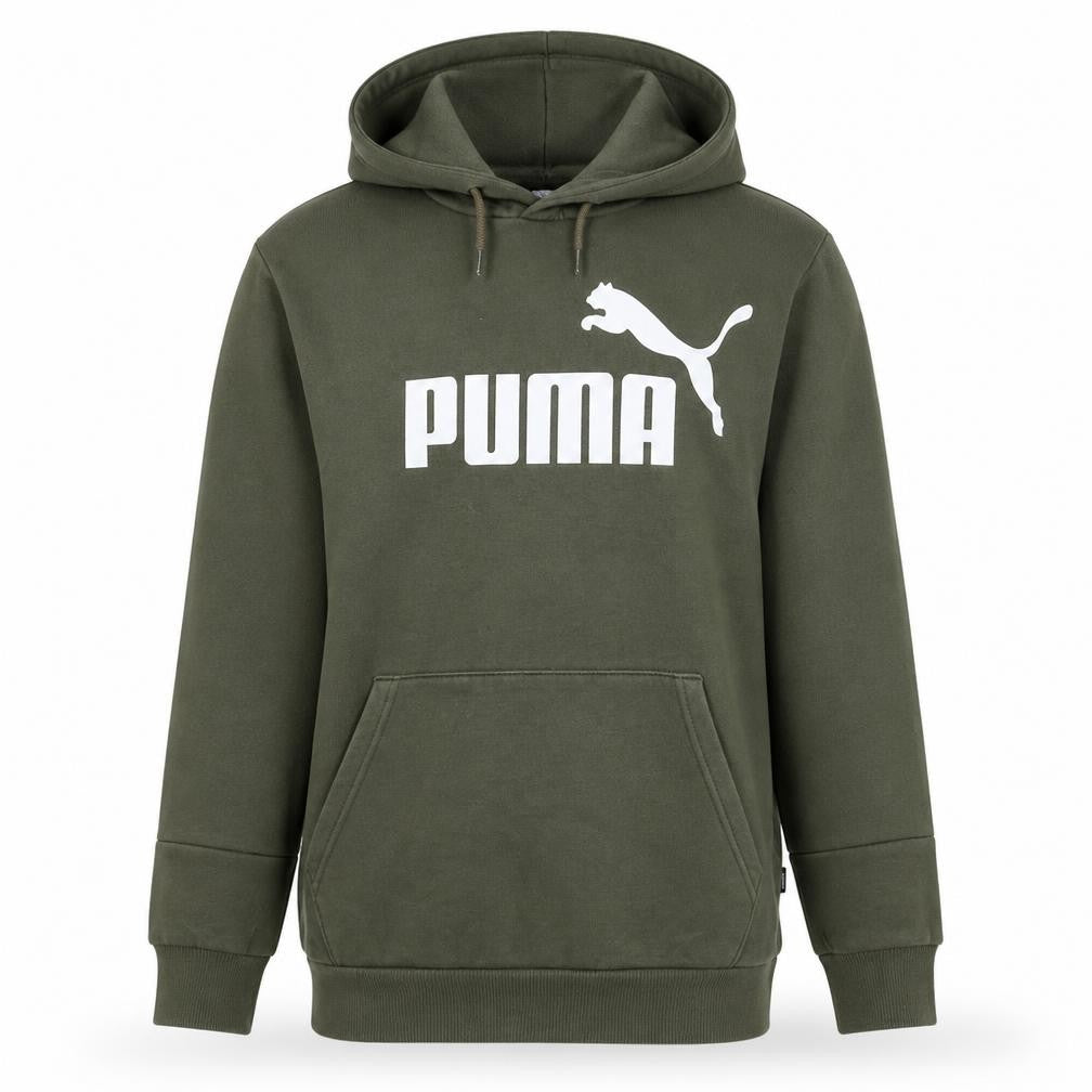Puma Men's Green Hoodie Small Pullover Logo Sweatshirt