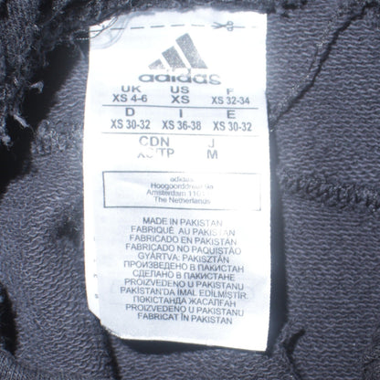 adidas Womens Black XS Jogger Trousers with Three Stripes