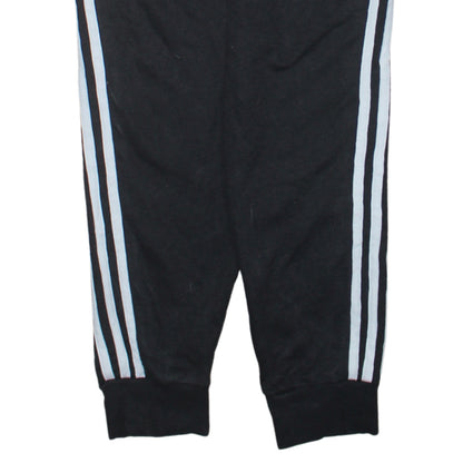 adidas Womens Black XS Jogger Trousers with Three Stripes