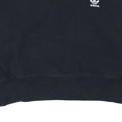 Adidas Womens Black Hoodie Size 8 Cropped Pullover Hooded Sweatshirt