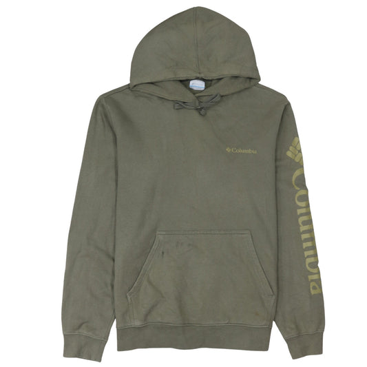 Columbia Men’s Green Pullover Hoodie Medium Fleece Outdoor Long Sleeve