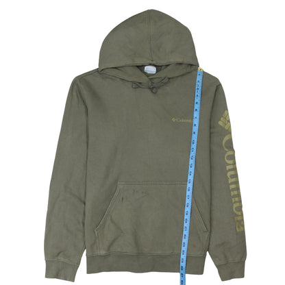 Columbia Men’s Green Pullover Hoodie Medium Fleece Outdoor Long Sleeve