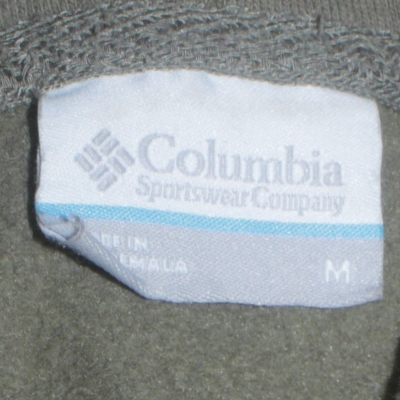 Columbia Men’s Green Pullover Hoodie Medium Fleece Outdoor Long Sleeve