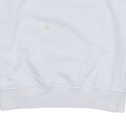 Champion Men's White Medium Crew Neck Logo Sweatshirt