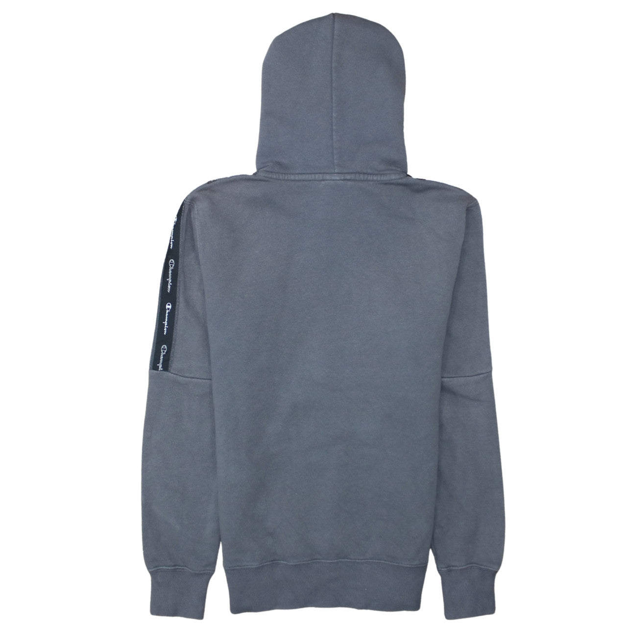 Champion Men's Grey Small Pullover Hoodie with Logo Trim