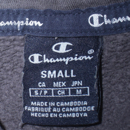 Champion Men's Grey Small Pullover Hoodie with Logo Trim