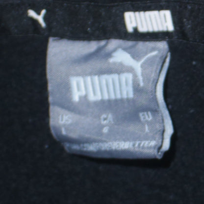 Puma Men's Black Pullover Hoodie L Regular Fit Fleece Sportswear