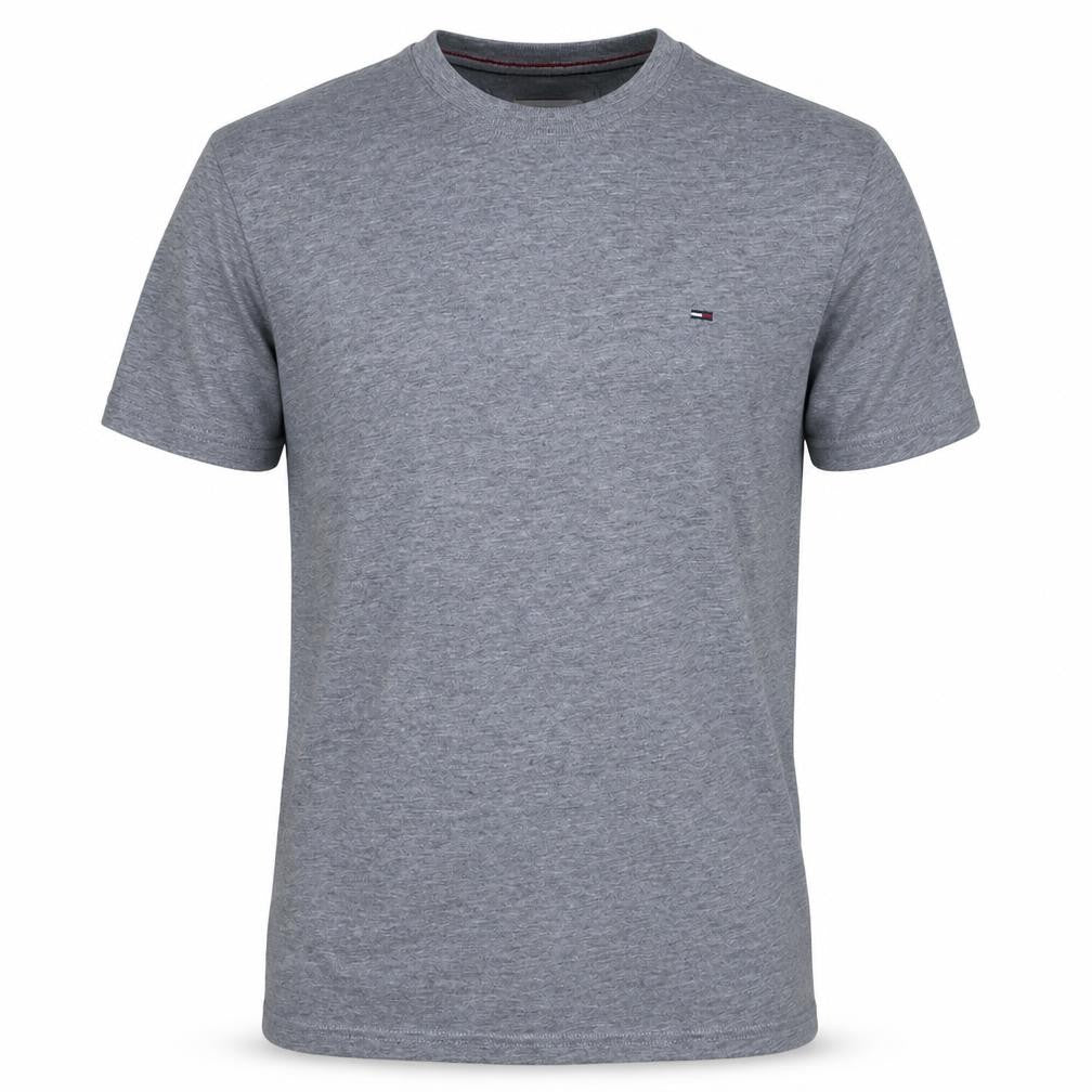 Hilfiger Denim Men's Grey Cotton Regular Fit Short Sleeve Polo S